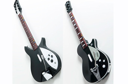 custom beatles rock band guitar